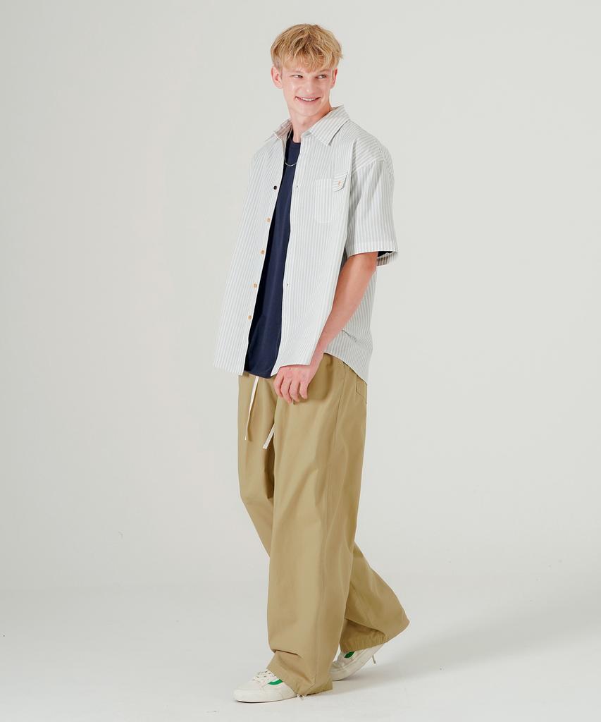 WV PROJECT Gabardine Cotton Elastic Waist Pants Beige Mjlp7786