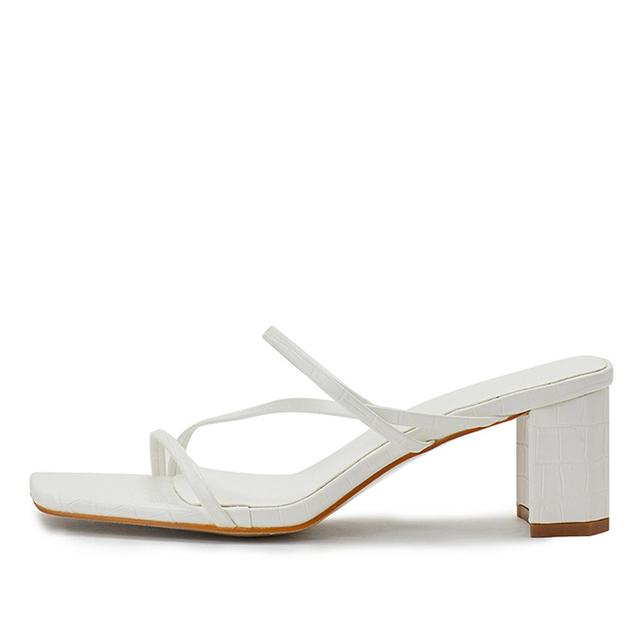 New Brand Women Slippers Summer Outdoor Beach Flip Flops Open Toe Casual Low Square Heels Mules Slides Sandals Shoes