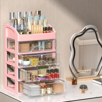 Drawer Jewelry Makeup Storage Box Large Capacity Transparent Makeup Storage Box Multi-layer Multi-functional Desktop Organizer