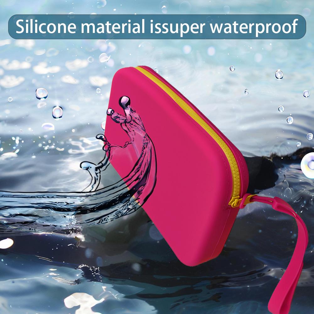Bolsa de almacenamiento de cosméticos cuadrada de silicona, soporte para brochas de maquillaje de viaje de gran capacidad, organizador portátil impermeable para cosméticos