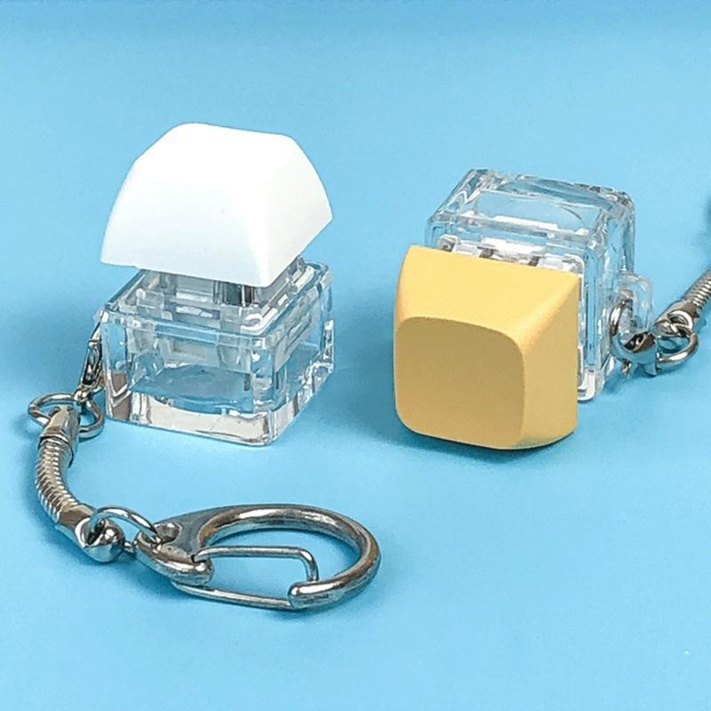 Sensory Mechanical Keychain Stress Relief Toy 5000+ Presses Count Soft ABS Portable Focusing Tool For Classroom Office Travel