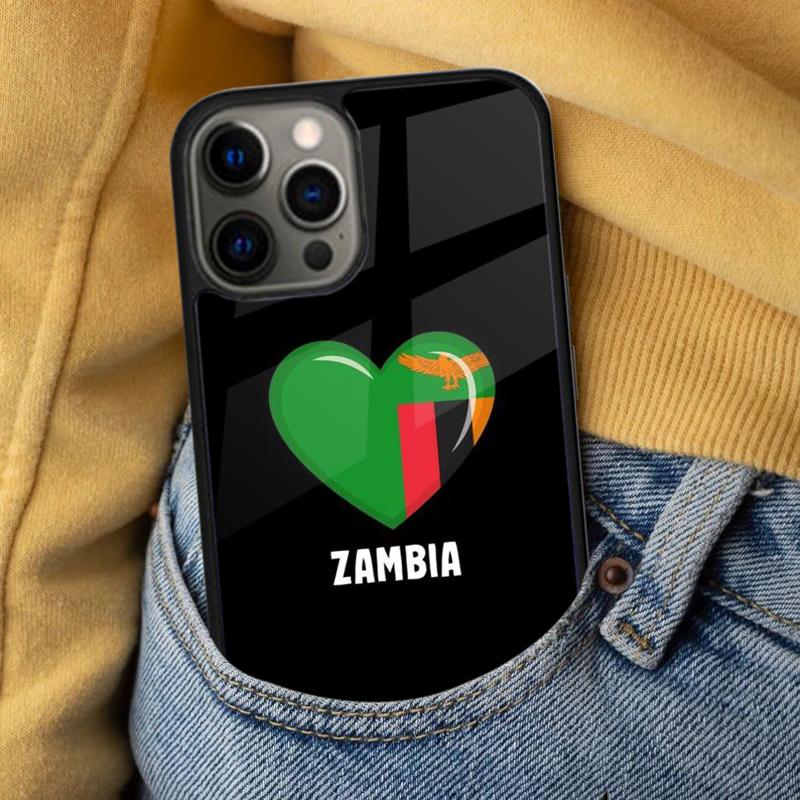 Zambia Flagge Weiche Handyhülle für iPhone 17 Air 16e Pro max 15 Pro 13 14 Plus 11 12 MagSafe Magnetische Hülle