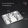 Jiwanggu 304 Stainless Steel 6-Compartment Deep Cafeteria Tray