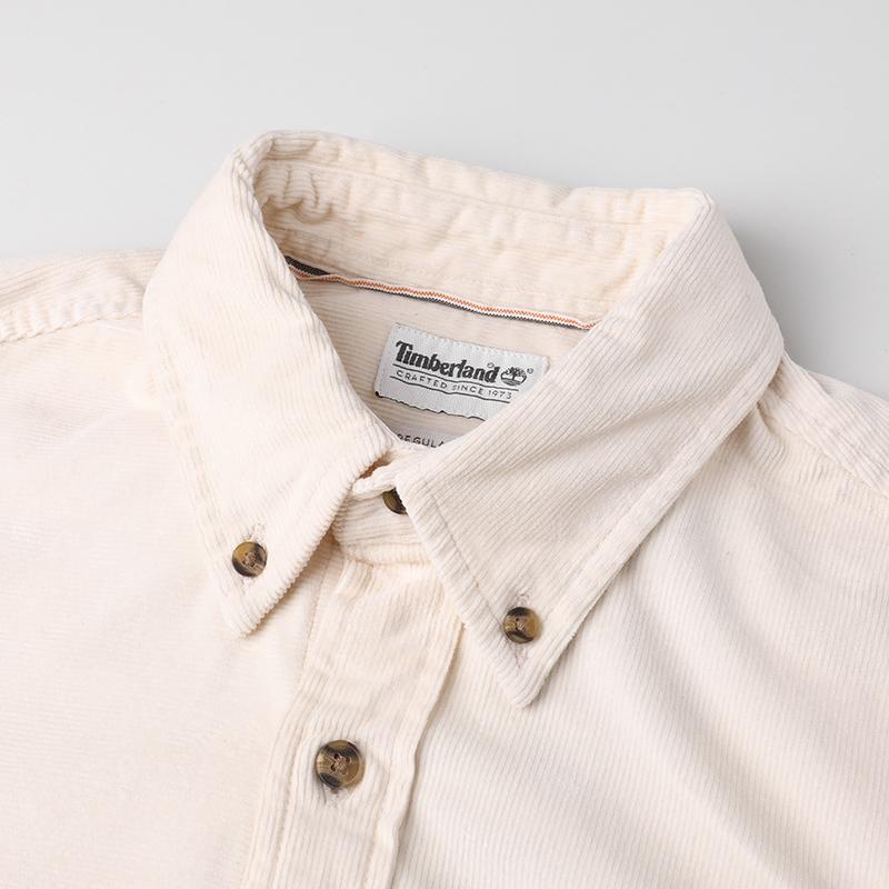 Timberland Urban Outdoor Series Solid Color Corduroy Pocket Casual Long Sleeve Shirt Men shirts Beige A2F45-V04