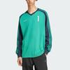adidas Originals Ss25 Jersey Logo Stripe V-Neck Long Sleeve T-Shirt Men Tops Green JC8373