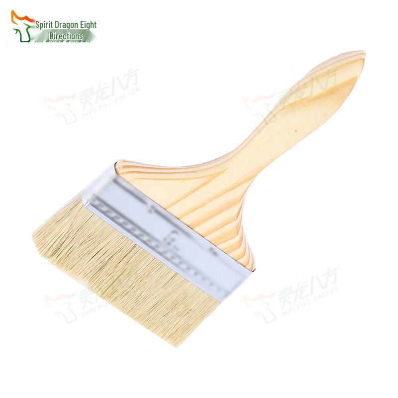 Linglong Wooden Handle Hog Bristle Paint & BBQ Brush Set