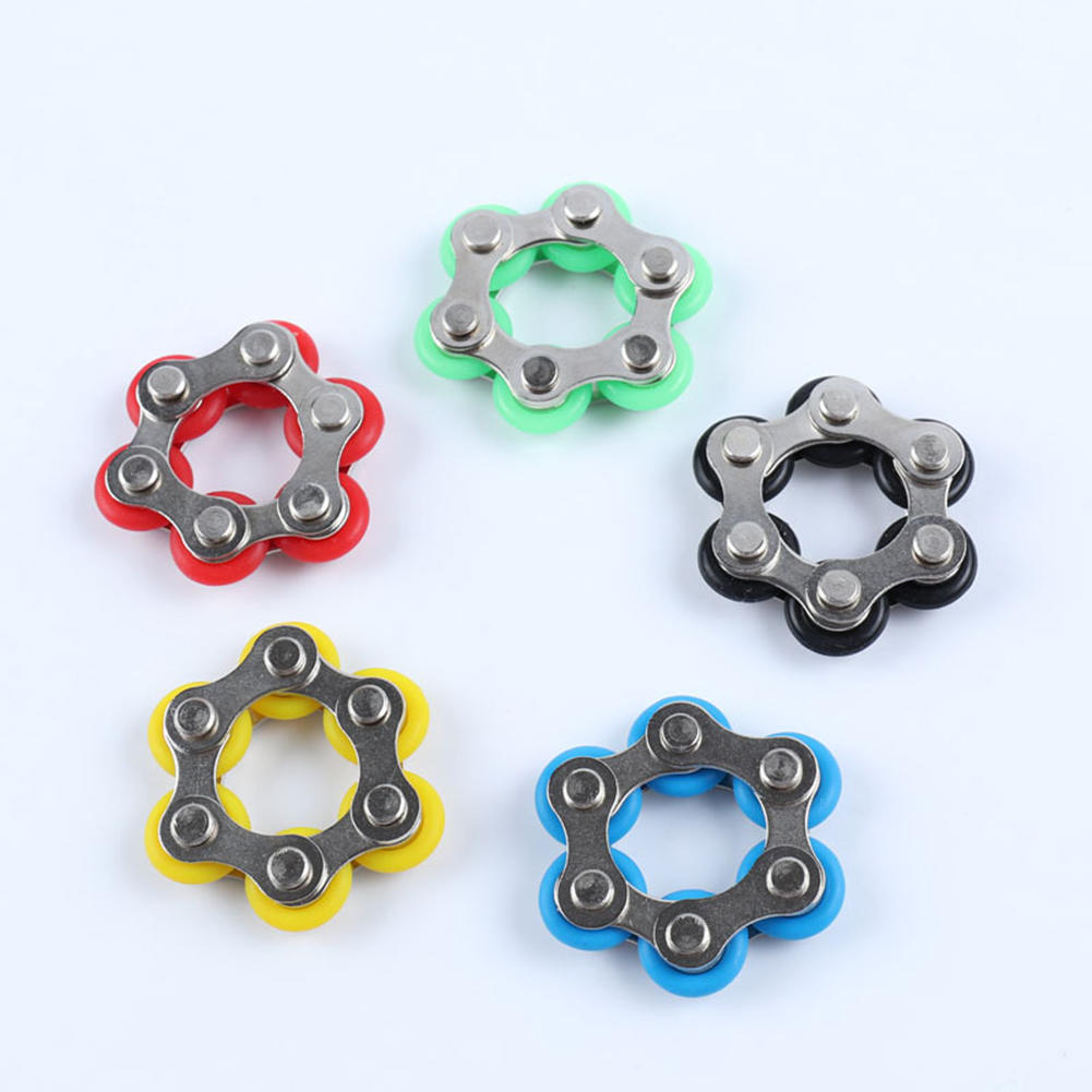 Kette Hand Spinner Schlüsselanhänger sensorische Spielsachen Stress lindern ADHS