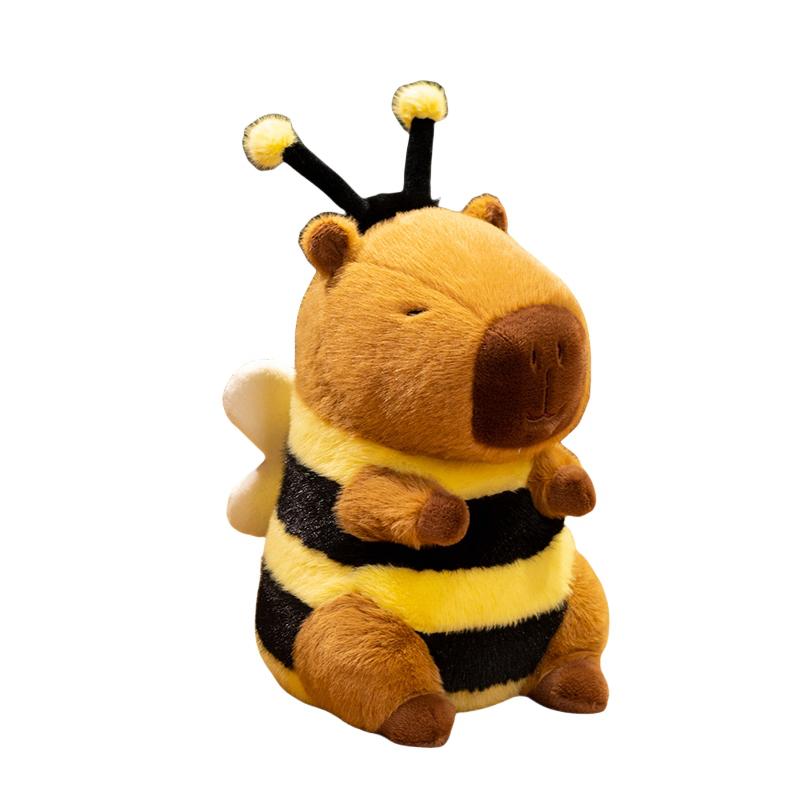 Cute Bee Capybara Plush Toy Creative Fun Capybara Cosplay Bee Plush Doll Soft Stuffed Animal Toy Birthday Gift Spring Gift 23cm