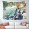Anime FATE Printed Tapestry Tarot Card Hippie Wall Hanging Warm Room Banner Dormitory Bedroom Decoration Party Decoration
