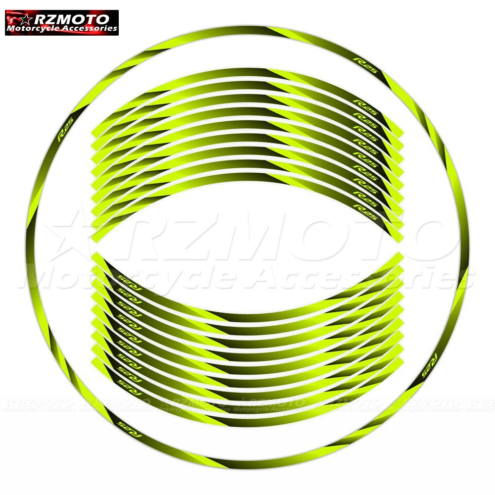 Motorcycle Wheel Stickers Reflective Rim Decal 17 Inch Stripe Tape Sticker Accessories For Motorcycle YZF-R25 YZF R25