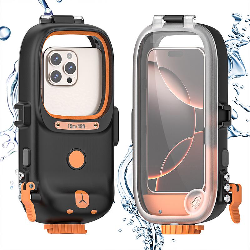 Red Pepper Black Tech 15m Waterproof Diving Case for Apple, Samsung, Huawei, and Xiaomi Phones