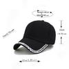 Adjustable Rhinestone Baseball Cap Bling Crystal Edge Outdoor Sun Hat Diamond Brim Cap  Casual Wear