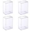 4 Pack 17cm/6.69Inch Acrylic Storage Display Case for Labubu Dustproof Stackable Protective Cover Doll Collectors Displaying Box
