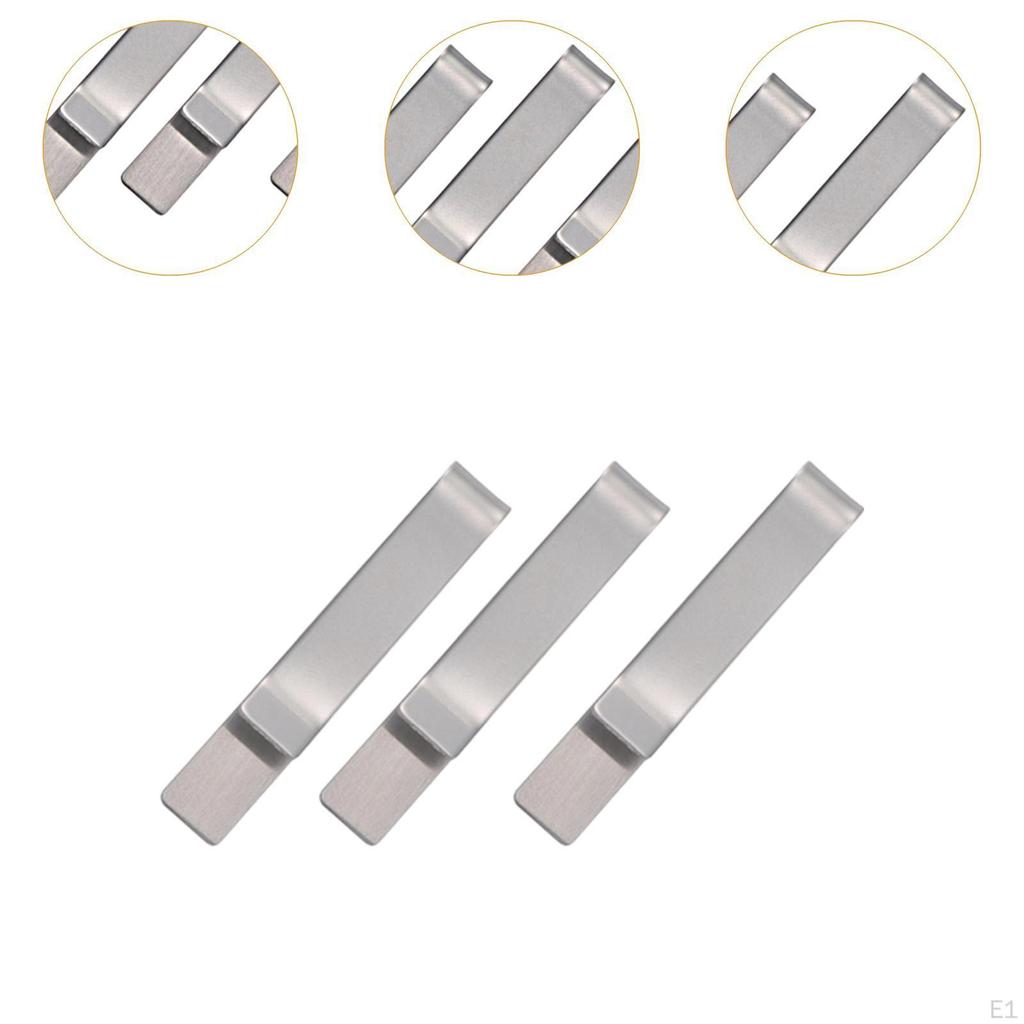 3 Pack Portable Tie Clips for Shirt Collars, Great Birthday, Festival Or Business Use