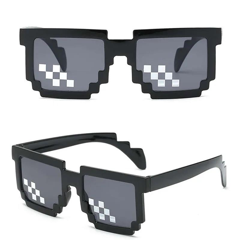 1pc-Funny  Pixel Funny Original Intage Pixel Black Mosaic Sunglasses Cool Funny Glasses
