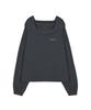 Nigaennikol Draped Hood Off Shoulder Top_Charcoal