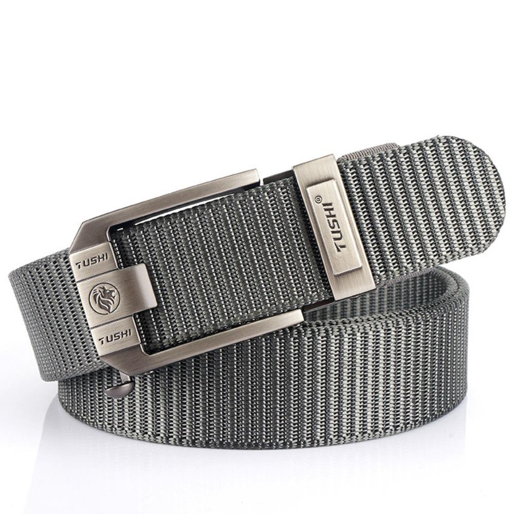 Retro Letter Pin Buckle Belt Versatile Casual Belts Luxury Men Nylon Zinc Zinc Alloy Belt  Waist Accessories темно серый