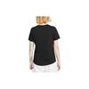 Nike Solid Color Logo Crew Neck T-Shirt Women Tops Black DX7902-010