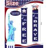 Patriotic Decorations for Memorial day, 4th of July Decor n Flag Patriotic Porch Sign Banners, Red White Blue Independence Day Memorial day Veterans