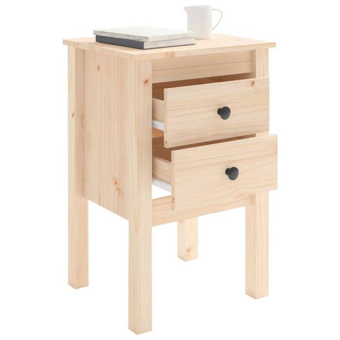 VidaXL Table de chevet 40x35x61,5 cm Bois de pin solide 813689