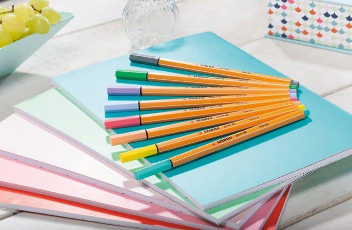 Stylo Feutre - STABILO - F59508 - Pointe Fine - 15 Couleurs Pastel - Étui Carton