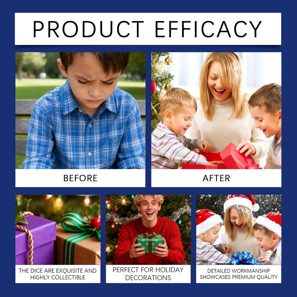 Sada kostek vánočního adventního kalendáře, 24denní dárek pro odpočítávání Vánoc, Vhodné pro RPG, nadšence do deskových her na hrdiny