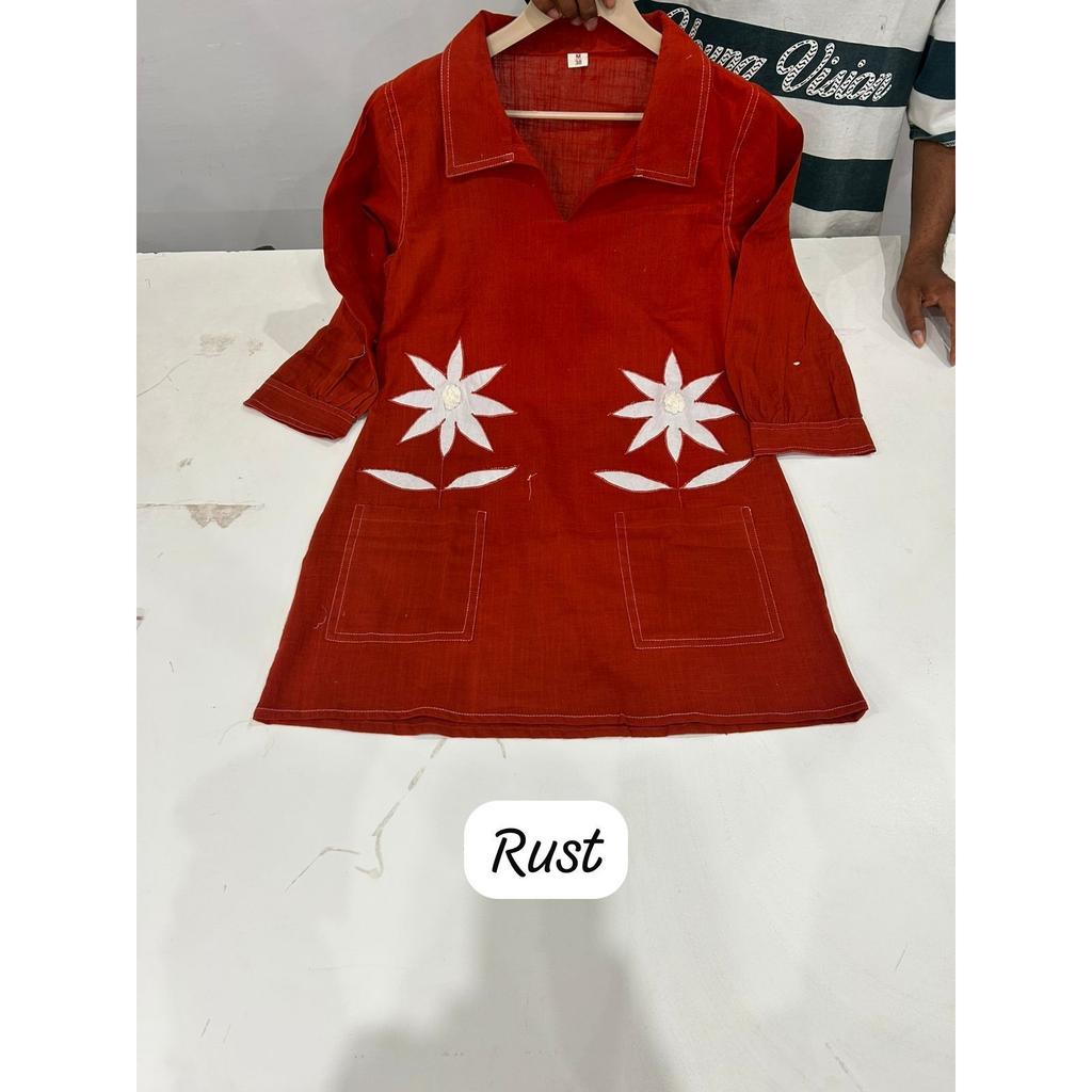 Women Cotton Slub Kurti with Palazzo Set Indian Designer Ethnic Kurta Cord Set