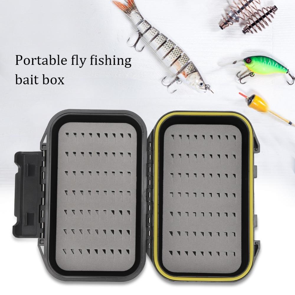 Waterproof Fly Lure Storage Case Double Sided Tackle Box Portable Fly Fishing Box Fishing