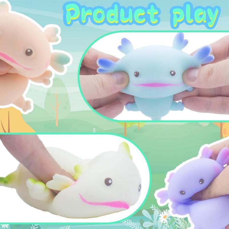 Axolotl Stress Ball Mini Axolotl Party Favors Cute Squeeze Fidget Animal Ball Fun For Birthday Office Anxiety Stress Relief