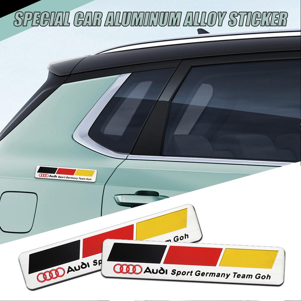 3D Aluminum Car Body Emblem Sticker Trunk Badge Decoration Decals For  gwjd8 Sport Sline A1 A3 A4 B8 8P A5 A6 Q3 Q5 Q7 Accessories