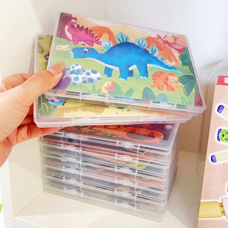 New Logic Thinking Intellectual Wooden Game Puzzle Jigsaw Animal Vehicle Cartoon Early Educational Toys For Kids Children Gifts