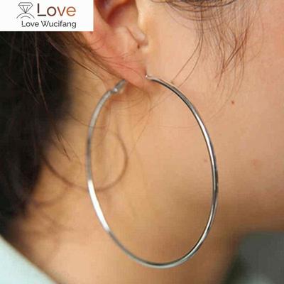Kadın 3 -10cm Küçük Büyük Daire Halka Küpeler Açıklama Küpe Moda Takı Hediye Gece Kulübü Dj