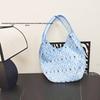 Xinjiang Women's Ethnic Style Knitted Handbag - Simple, Large Capacity Shoulder Bag for Commuters