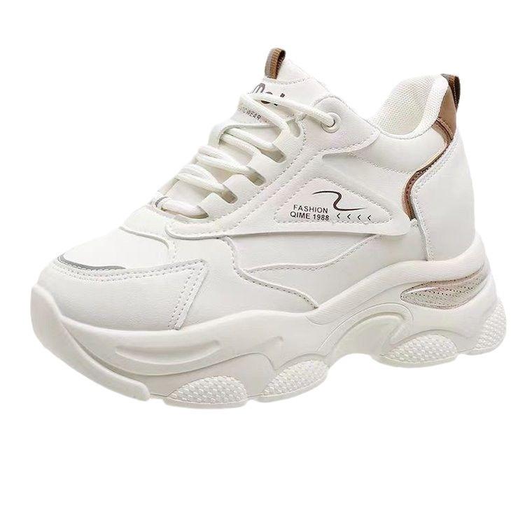 Dad shoes women's 2025 new spring and autumn thick soles increase in height, small man lightweight casual little white shoes sports shoes children