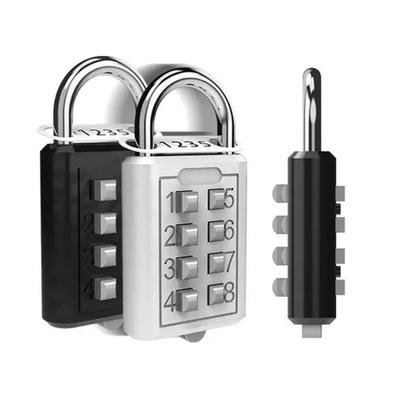 8 Digit Combination Outdoor Button Waterproof Fixed Random Code Padlock Zinc Alloy Luggage Travel Smart Lock Anti-theft