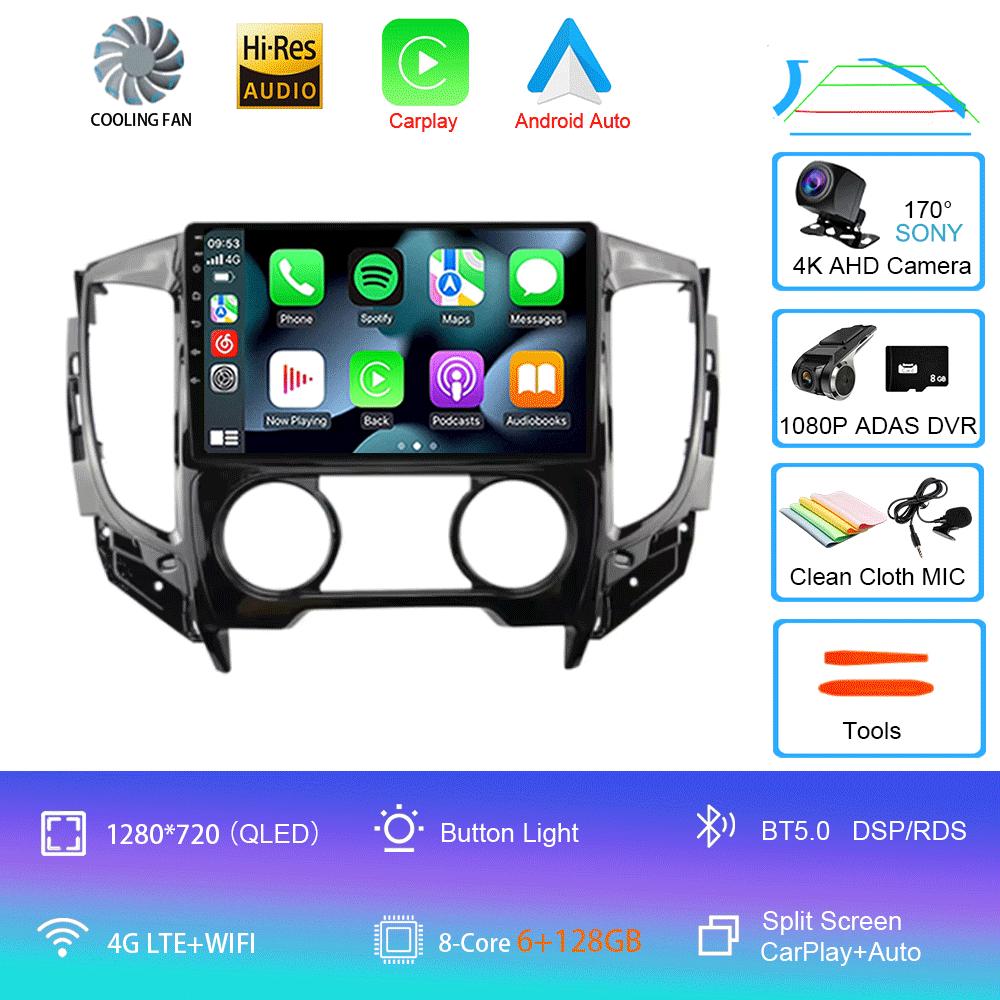 Android 14 Car Radio For Mitsubishi Pajero Sport 3 L200 2015 - 2019 Multimedia Video Player Navigation GPS Carplay Android Auto