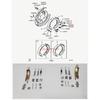 1PCS Rear Hand Brake Repair Kit Fit For Pajero Montero Shogun K96W KH6W KG5W V43W V65W V73W V75W V87W V93W MB858542 MB858543