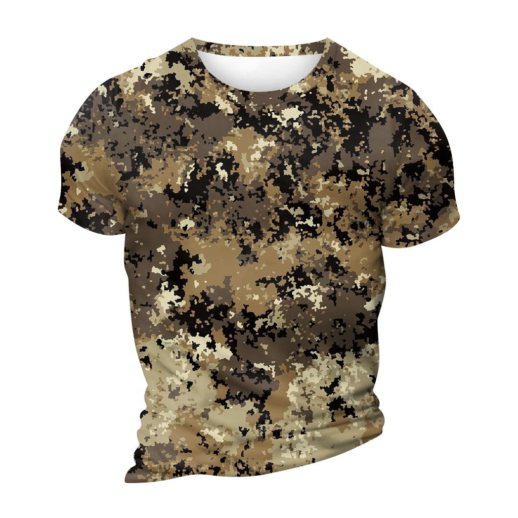 Herrenmode Bedrucktes Rundhals-Kurzarm-T-Shirt