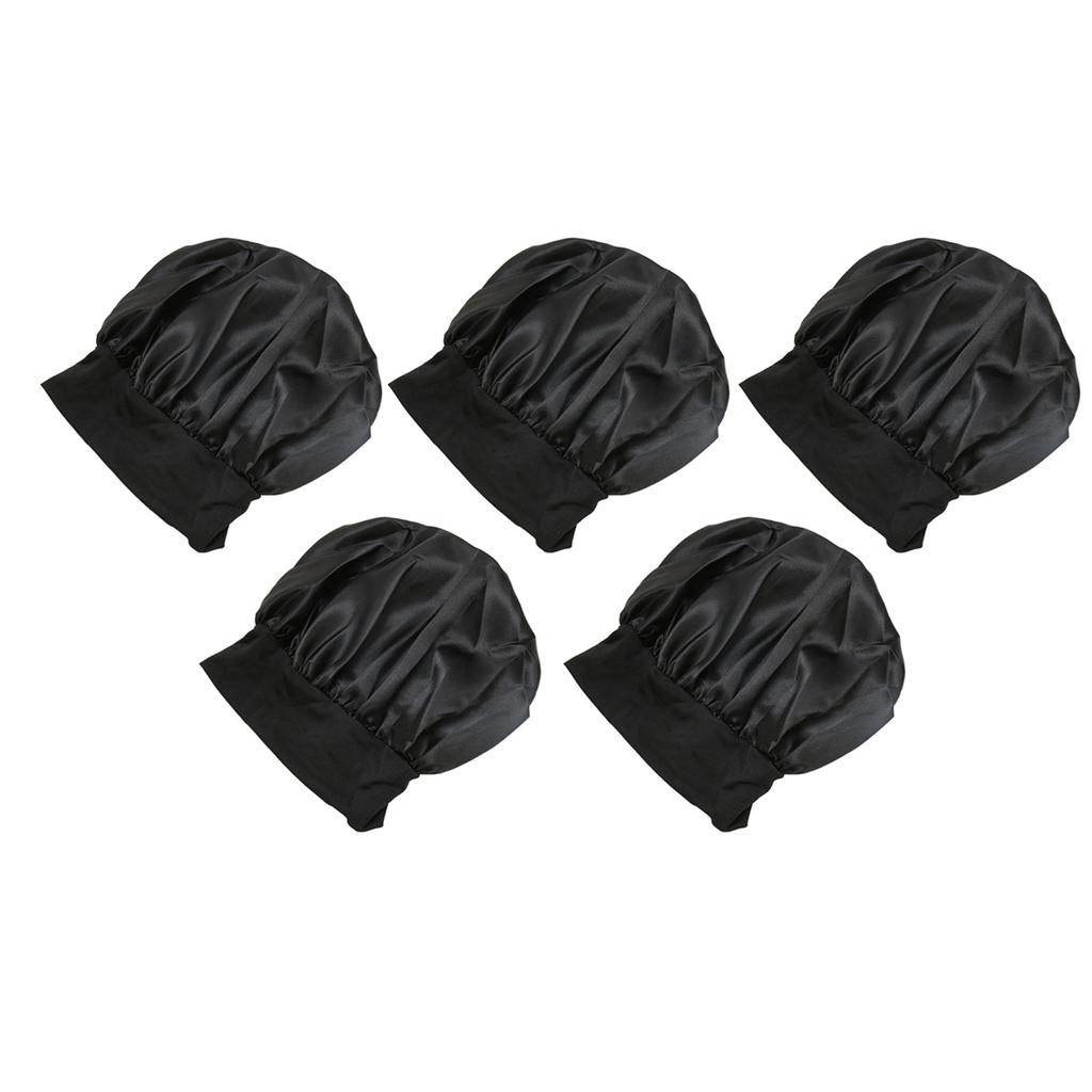 Silk Hair Bonnet Hair Cap Silk Fabric Wide Band Satin Bonnet Breathable Headband Bonnets Wide Band Satin Bonnets