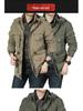 Men's Mid-Length Casual Hooded Plus Size Jacket for Spring and Autumn.