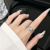 Niche Design Sense Chain Personality Pearl French Irregular High Sense Fashion Retro Open Ring Women