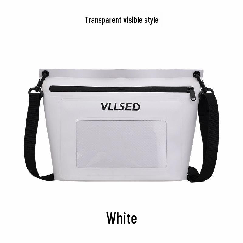 Waterproof PVC Beach & Swim Bag with Water-Repellent Zipper - Portable Outdoor Handbag