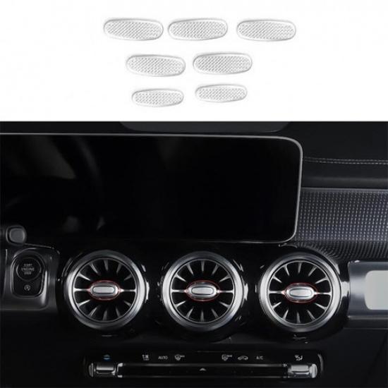Silver Aluminum Trim For Benz GLA Middle Console Air Outlet Vent Cover -