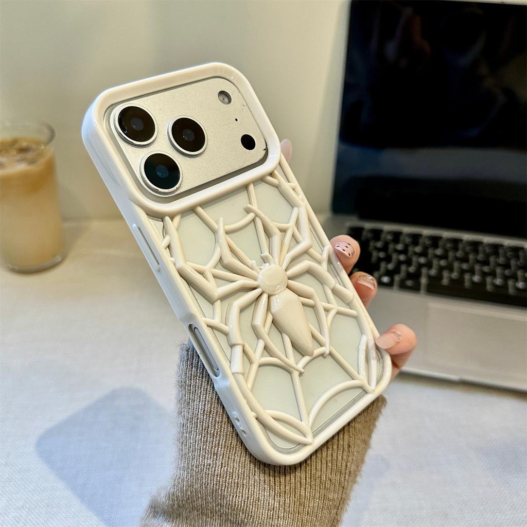 3D Spider Phone Case for iPhone 11 12 13 14 15 16 17 Pro Max Plus Cool Protective Cover Trendy Spider Design Cute Funny