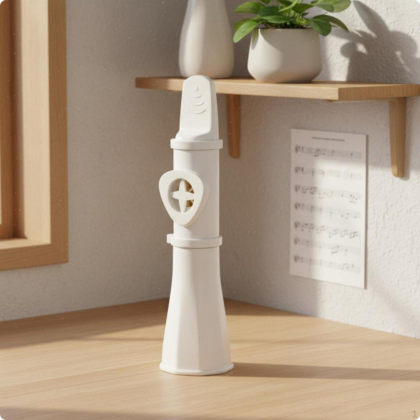 Kazoo Instrument No Learning Needed Membrane Whistle Easy to Play Tune White