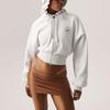 Adidas X Stella McCartney Sportswear Cropped Hoodie With Solid Color Logo Women Tops Mica-Pink IT8268