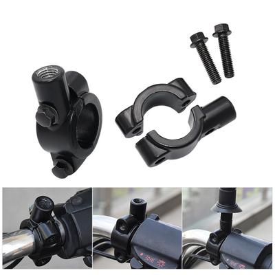 2 stücke 8mm/10mm Schwarz Aluminium Motorrad Rückansicht Lenker Spiegel Montage Halterung Adapter Clip Basis Universal