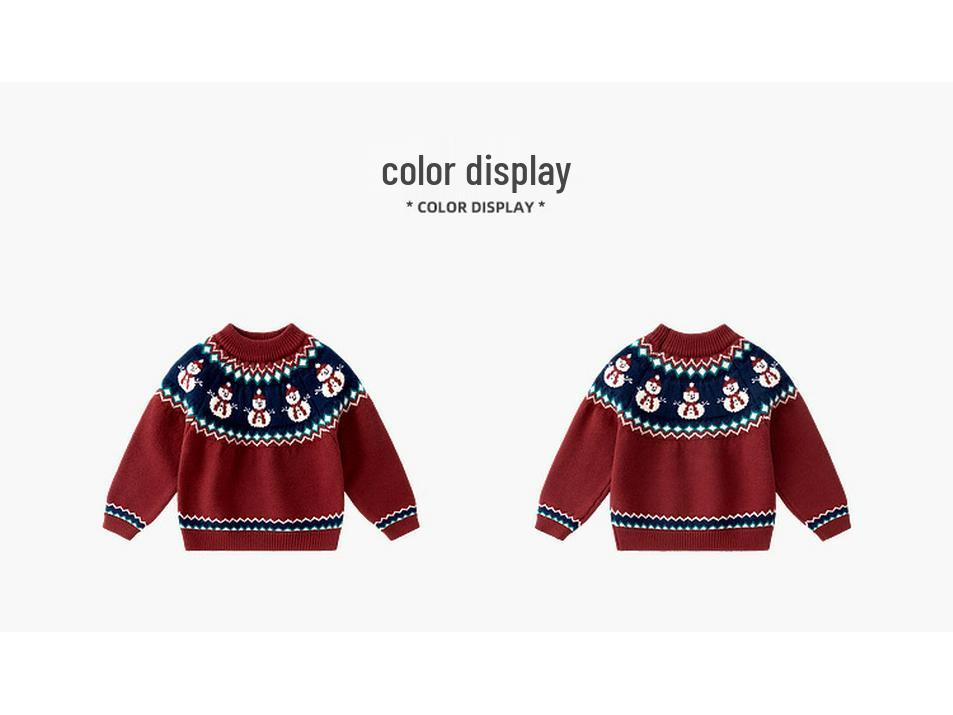 Dudujia Baby Red Sweater - Winter Knitwear for Boys, Festive New Year Collection