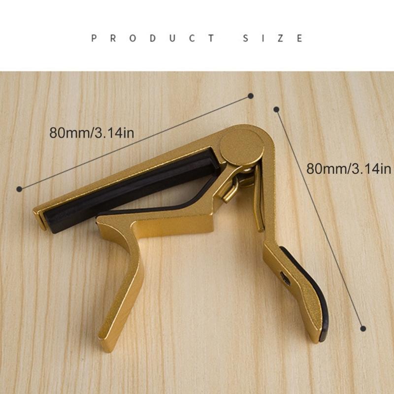 Portable 6-String Guitar Tunings Clamp Light Weight Quick Release Capo for Guitars, Ukulele, Bass, Mandolin, Banjo
