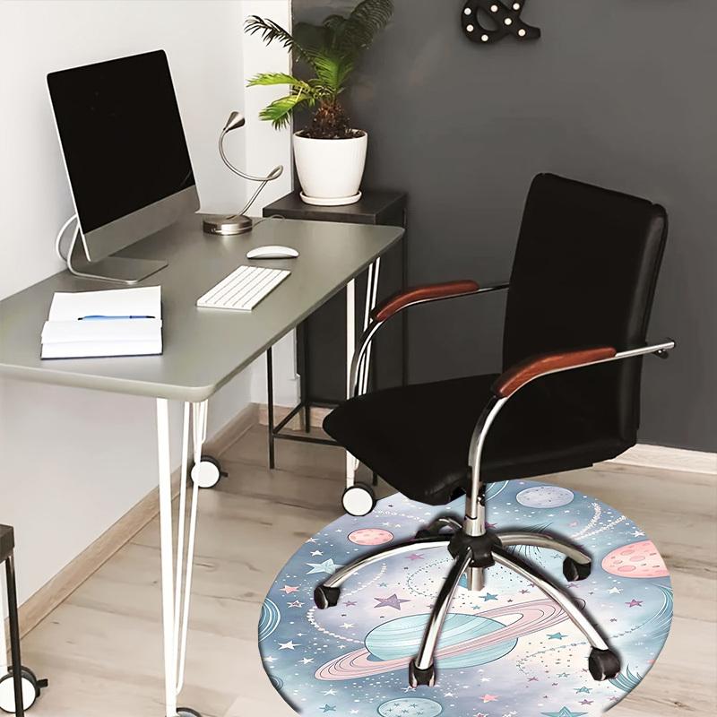 

1PC Space planets Non-Slip Floor Round carpet, Office, family, bedroom, Large Area Rug Indoor Rugs, Vibrant Colors-Z0485 80cm by 80cm